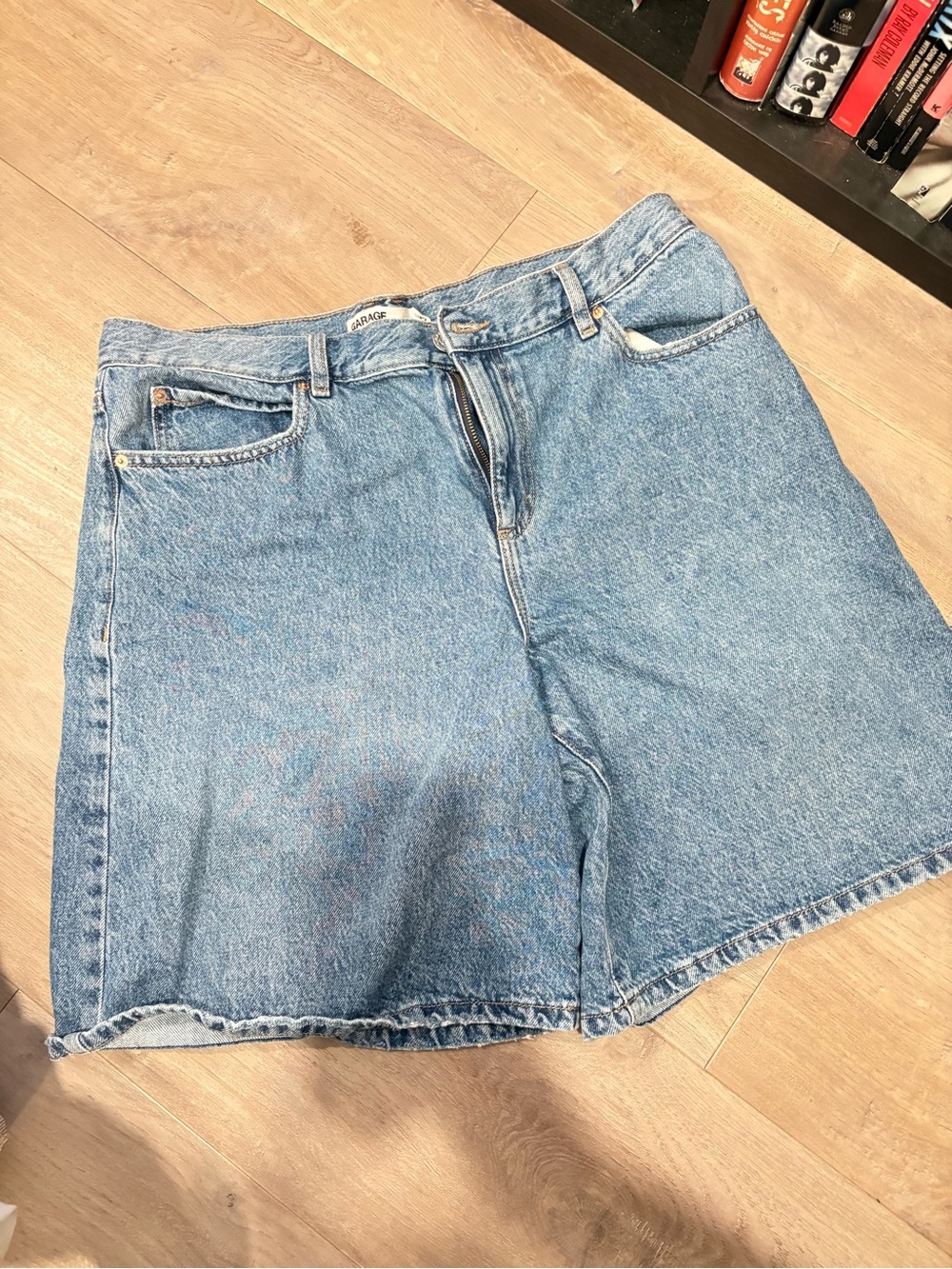 Garage Light Blue Denim Bermuda/Skater Shorts